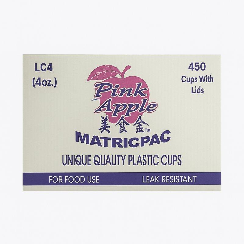 Pink Apple 40 oz  450 Cups with Lids