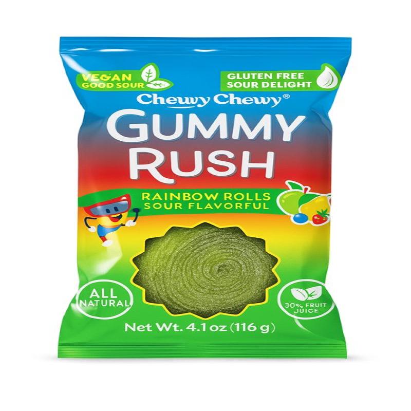 Cheery Chews Gummy Rush Rainbow Roll 40 Gm - Pack of 24