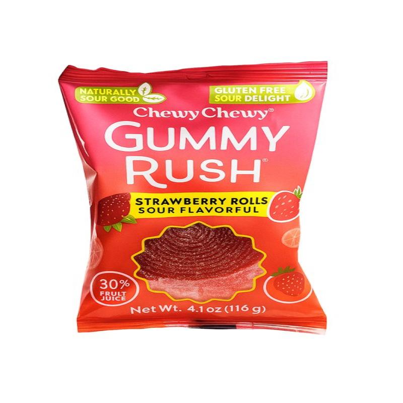 Cheery Chews Gummy Rush Strawberry Roll 40 Gm - Pack of 24