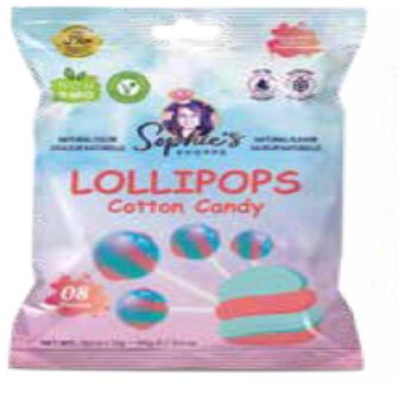 Sophie Lollipops cotton candy 8pc/pack - Pack of 24