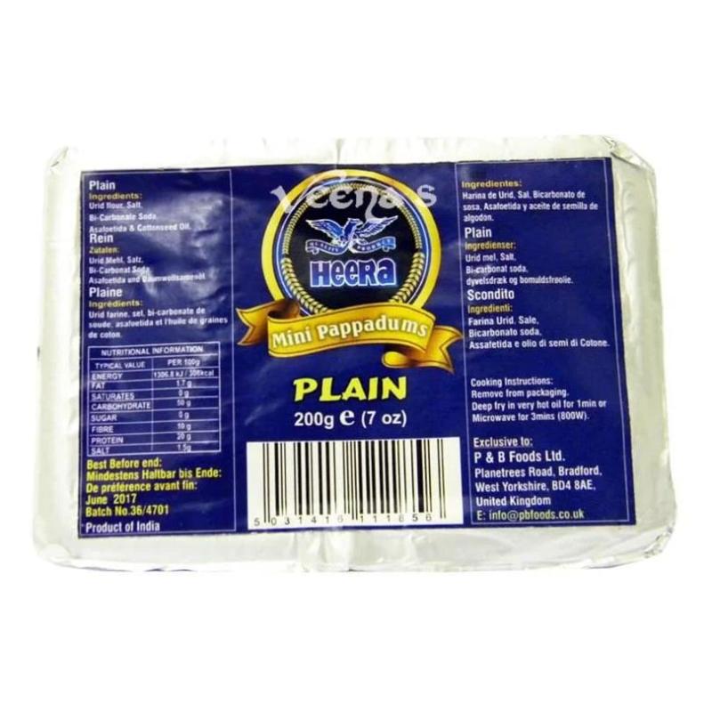 Heera mini Papads 6x10x200gm