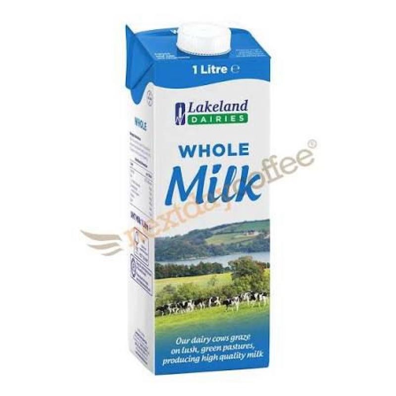 Lakeland whole milk 1ltr x 12